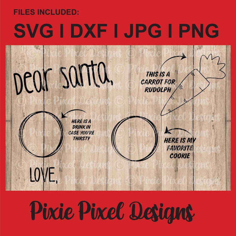 Download Dear Santa Tray Cookie Tray Christmas SVG Night before | Etsy