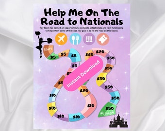 Road to Cheer Nationals Fundraiser Board-Editable