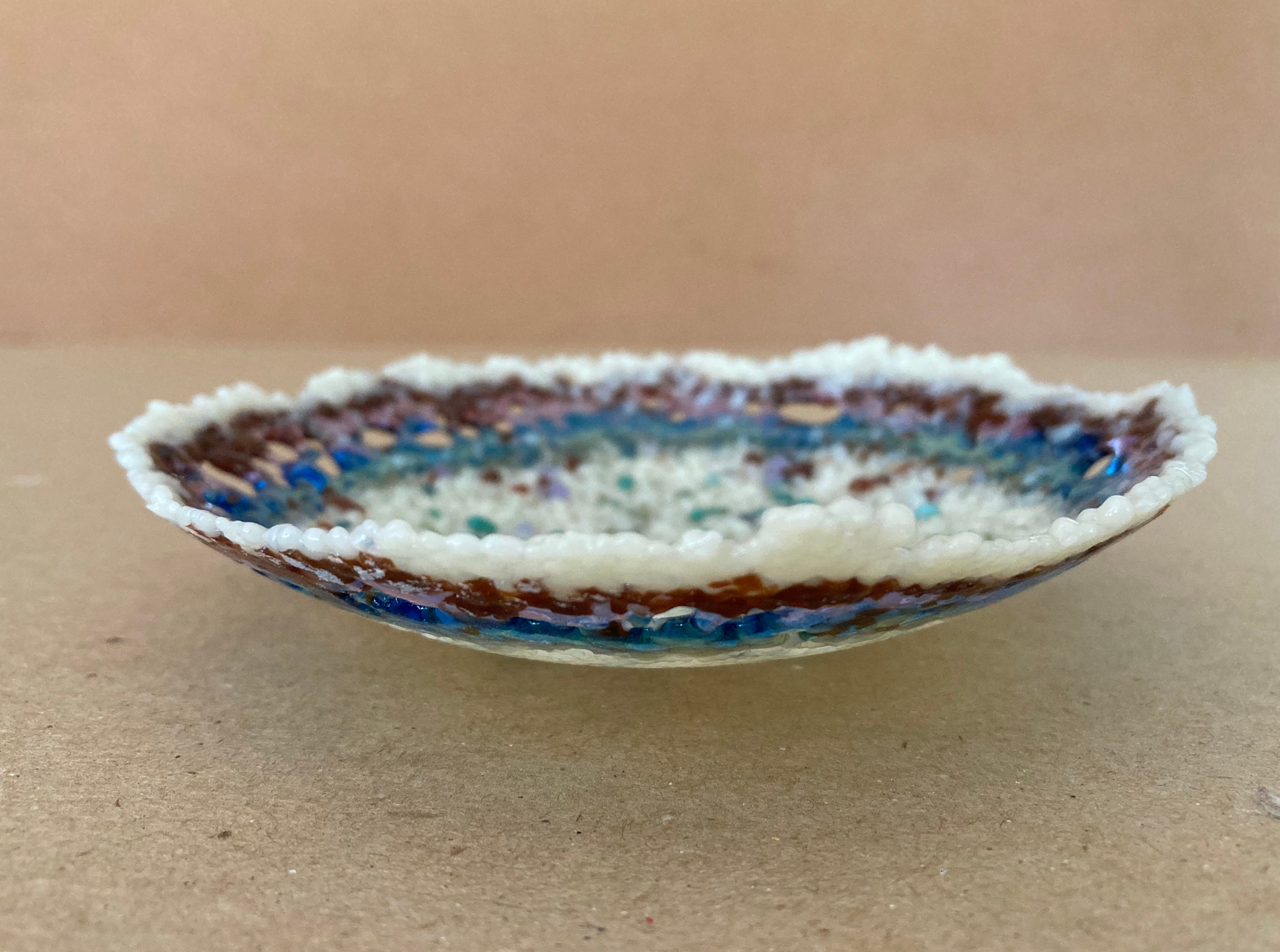 Organic Fused Glass Frit Bowl/Contemporary Glass Art Bowl/Home Etsy