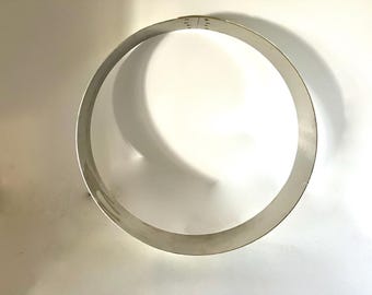 thick round stainless steel glass casting ring 12"x2.5"