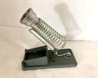 heavy iron soldering iron stand for stained glass