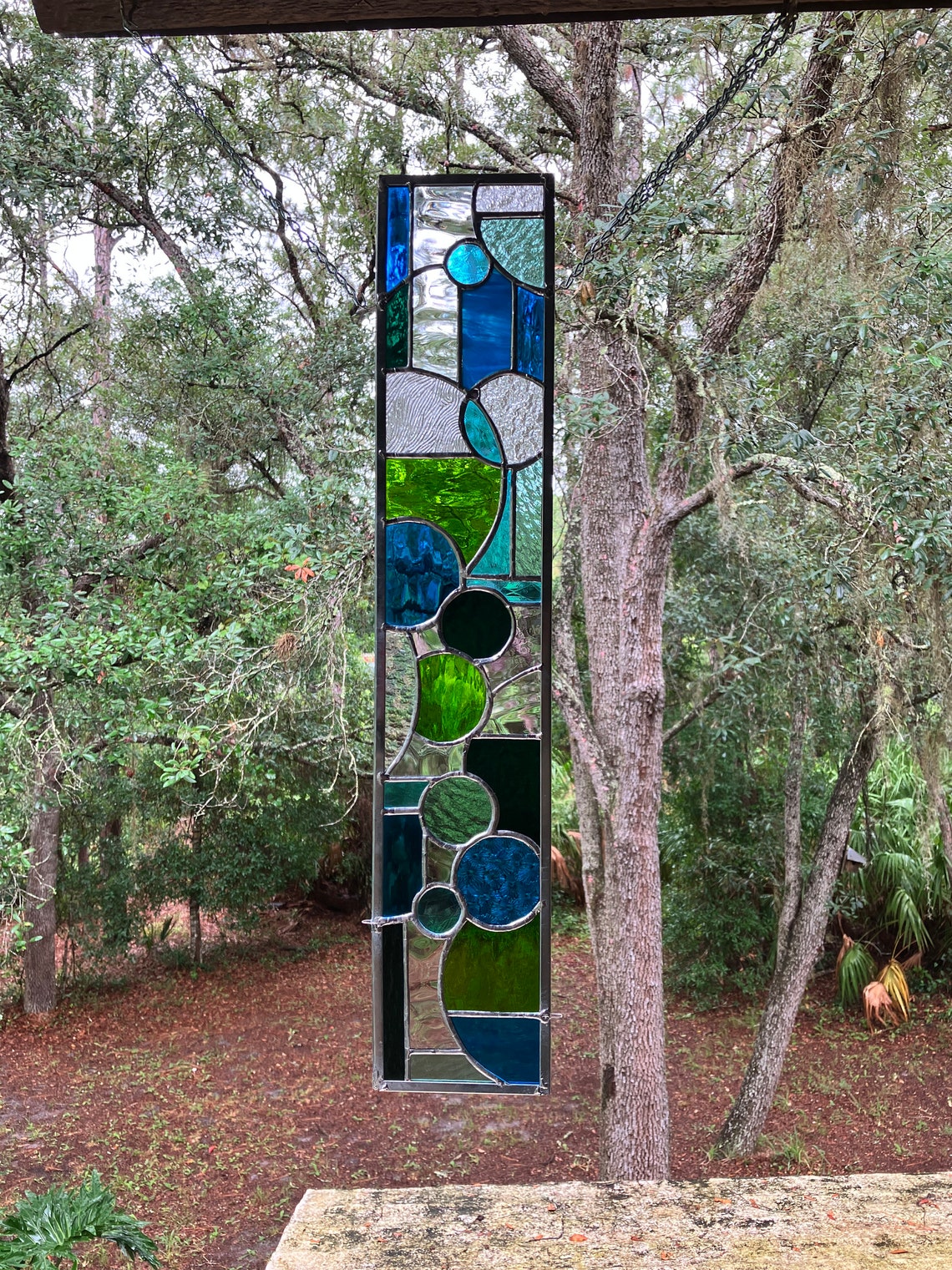 Abstract Custom Stained Glass Panel for Sidelight or Transom - Etsy