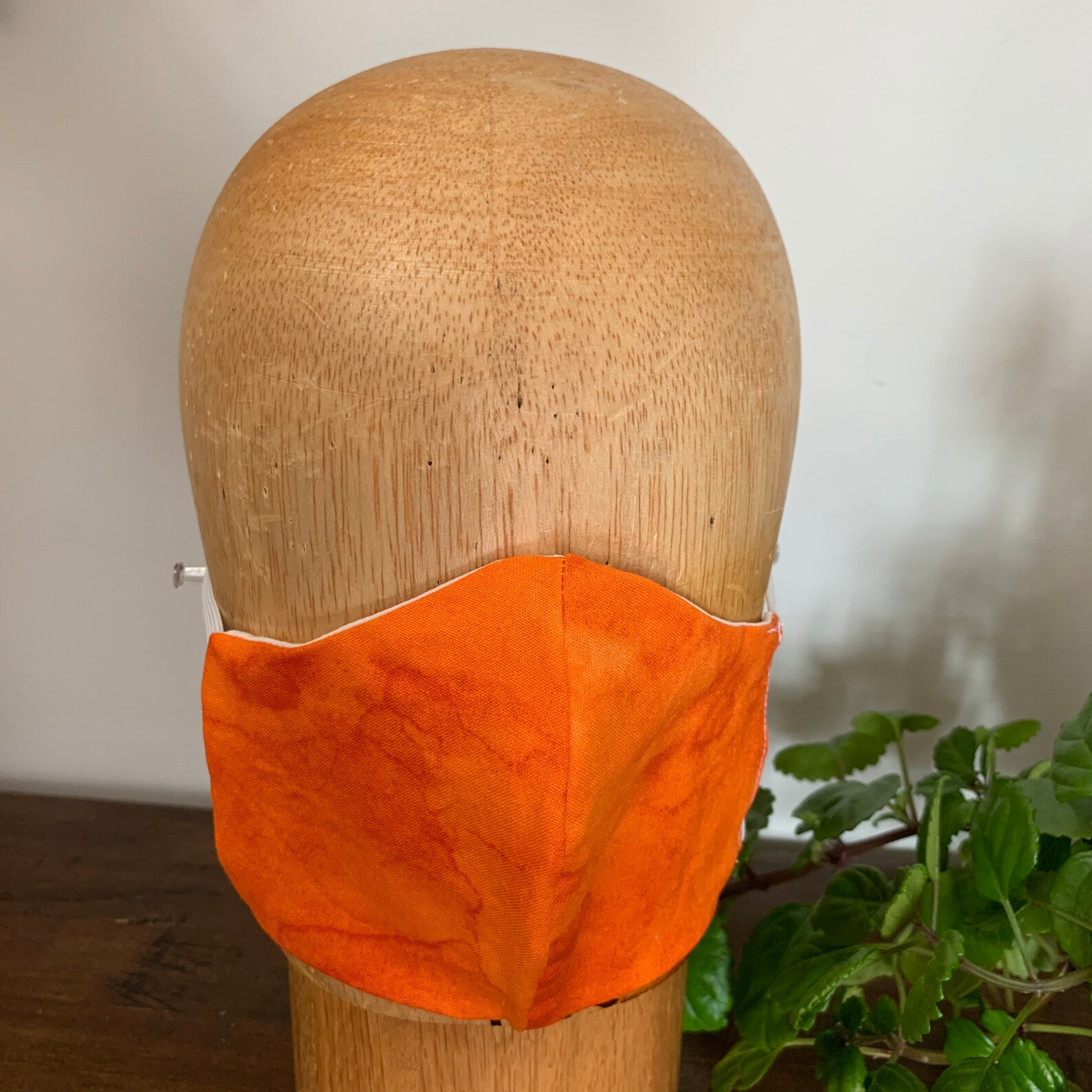 Small Adult Washable Orange Face Mask with Elastic and Filter Etsy
