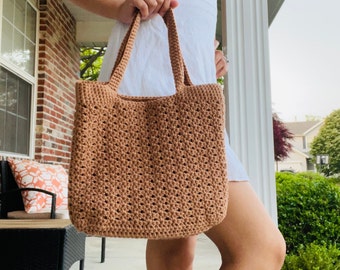 100% Acrylic Handmade Boho Crochet Handbag