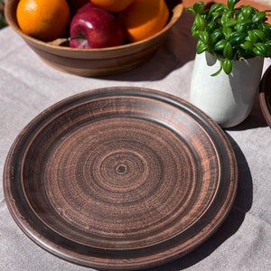 Clay plates handmade dinnerware Terracotta plates Rustic redware Unique handmade clay plates mexican pottery stoneware plate