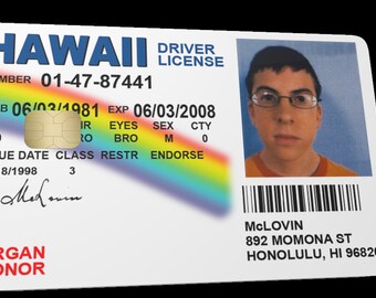 Etiqueta de visa McLovin