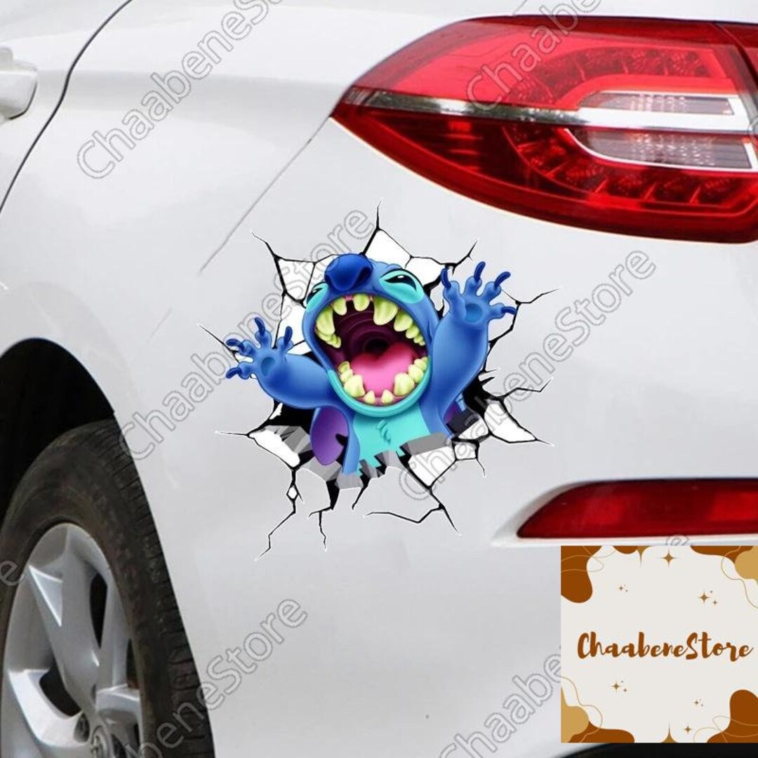 Stitch Car Sticker, Stitch Dog Sticker, Stitch Decal, Stitch Sticker ...