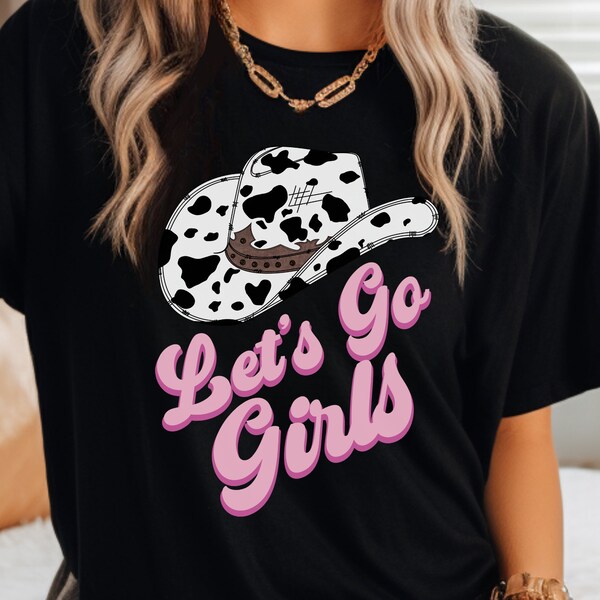 Let's Go Girl Shirt, Disco Cowgirl, Nashville Bachelorette Party T-shirts, Groovy Bride and Bridesmaids, Unisex Jersey Short Sleeve Tee