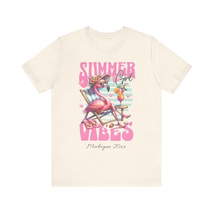 Summer Vibes Shirt, Summer Shirt, Custom Hello Summer Shirt, Beach Shirt, Personalized Vacation Shirt, Summer Vacation, Surf Shirt, image 5