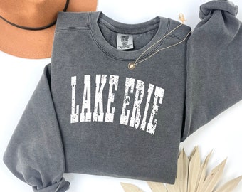 Lake Erie Sweatshirt, Comfort Colors Lake Hoodie, On The Lake Hoodie, Travel Lover Outfit, Gift For Adventurer, Vacation, Camper Clothing,