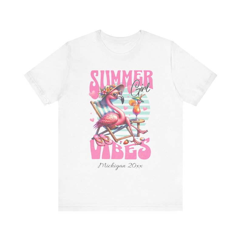 Summer Vibes Shirt, Summer Shirt, Custom Hello Summer Shirt, Beach Shirt, Personalized Vacation Shirt, Summer Vacation, Surf Shirt, image 4