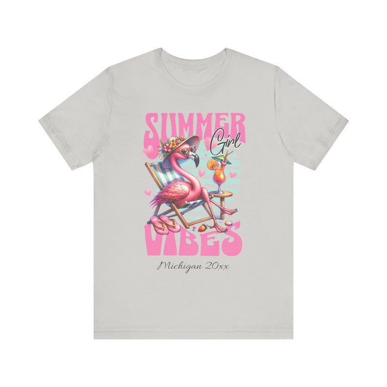 Summer Vibes Shirt, Summer Shirt, Custom Hello Summer Shirt, Beach Shirt, Personalized Vacation Shirt, Summer Vacation, Surf Shirt, image 6