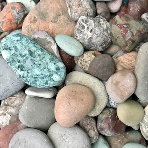 Alaska River rocks River rocks bulk 3 Pounds Stones for Wedding Wedding Favor Terrarium rock Blessing stone Colorful stone image 1