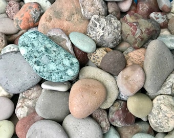Alaska River rocks - River rocks bulk - 3 Pounds - Stones for Wedding - Wedding Favor - Terrarium rock - Blessing stone - Colorful stone