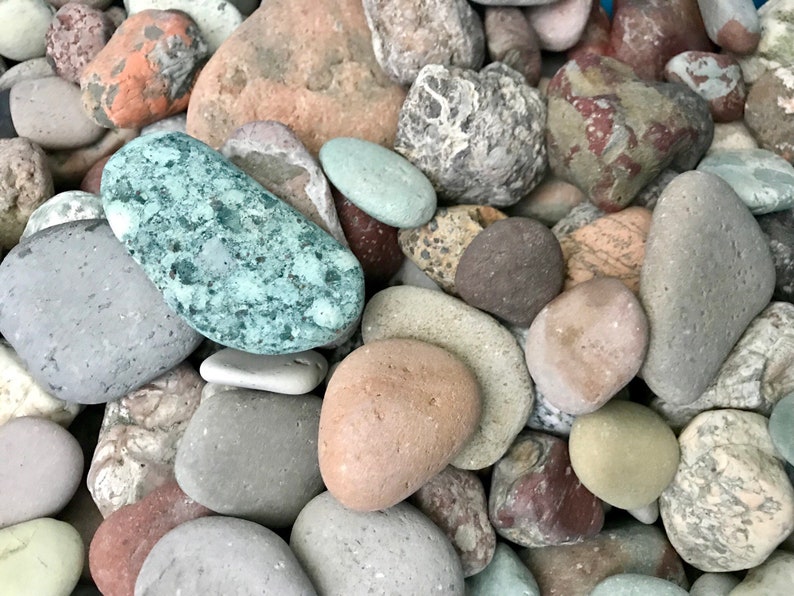 Alaska River rocks River rocks bulk 3 Pounds Stones for Wedding Wedding Favor Terrarium rock Blessing stone Colorful stone image 1