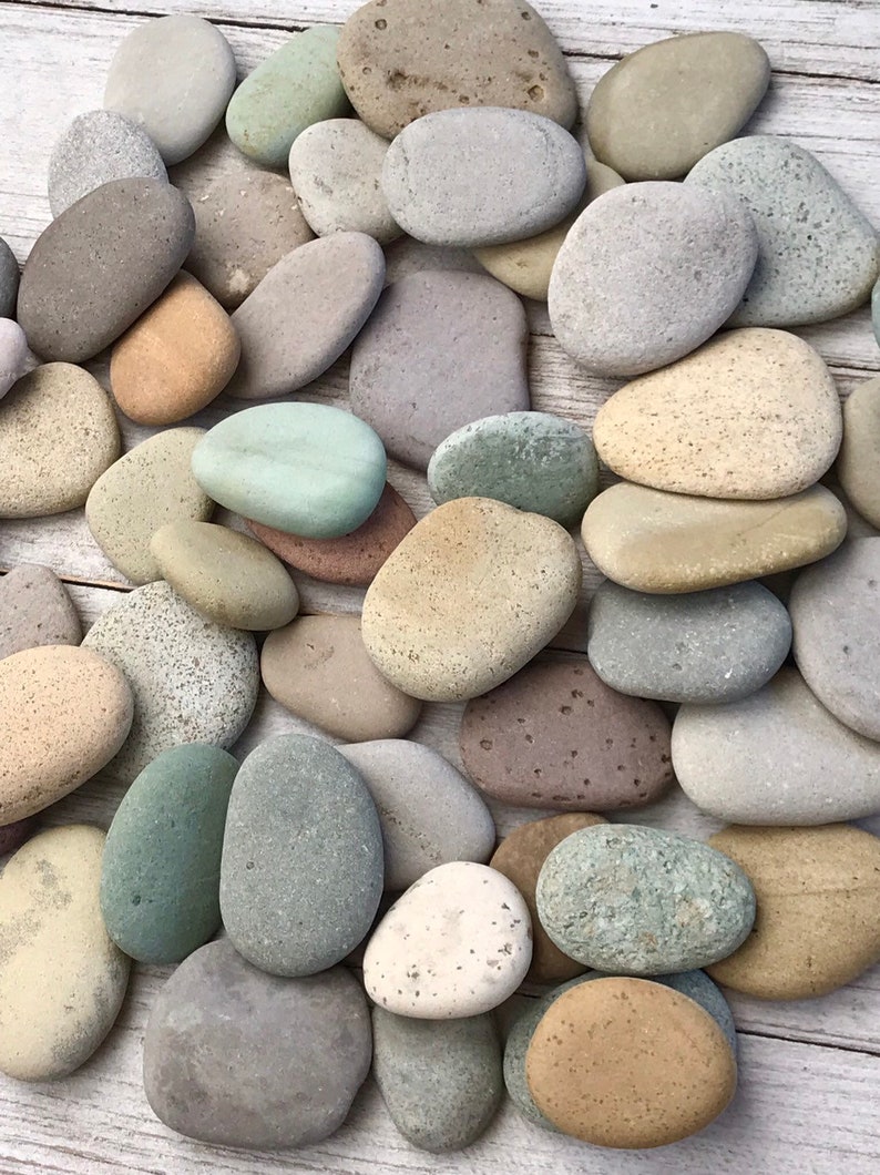 2 lbs Mosaic pebbles .75 to 2 Blessing stone Wedding Favor stone River rocks bulk Colorful stone Alaska River rocks Memorial image 9