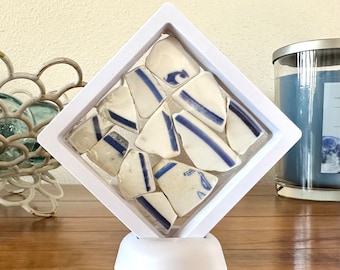 Beach pottery decor  - Sea pottery decor - ocean decor - Genuine beach pottery - Beach house decor - beach lover - ocean theme - Nautical