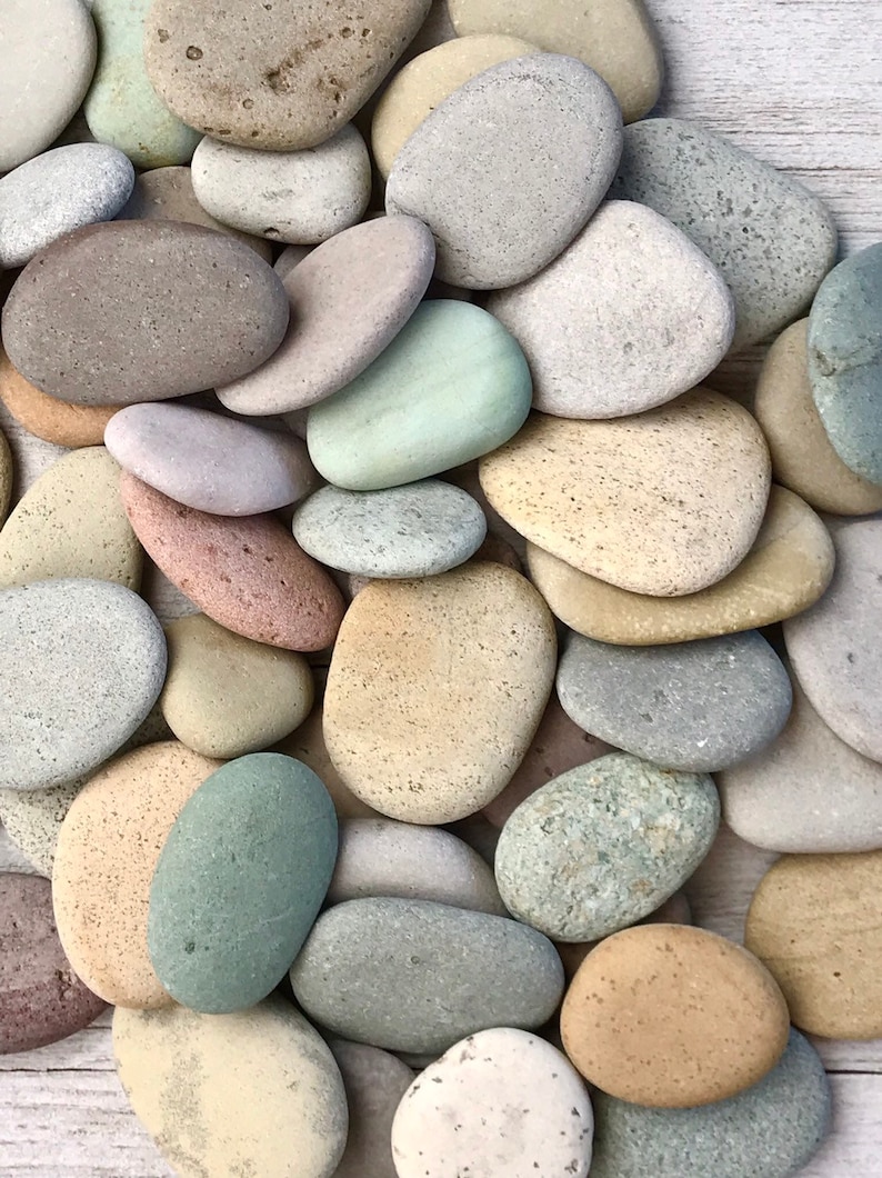 2 lbs Mosaic pebbles .75 to 2 Blessing stone Wedding Favor stone River rocks bulk Colorful stone Alaska River rocks Memorial image 3