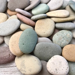 2 lbs Mosaic pebbles .75 to 2 Blessing stone Wedding Favor stone River rocks bulk Colorful stone Alaska River rocks Memorial image 2