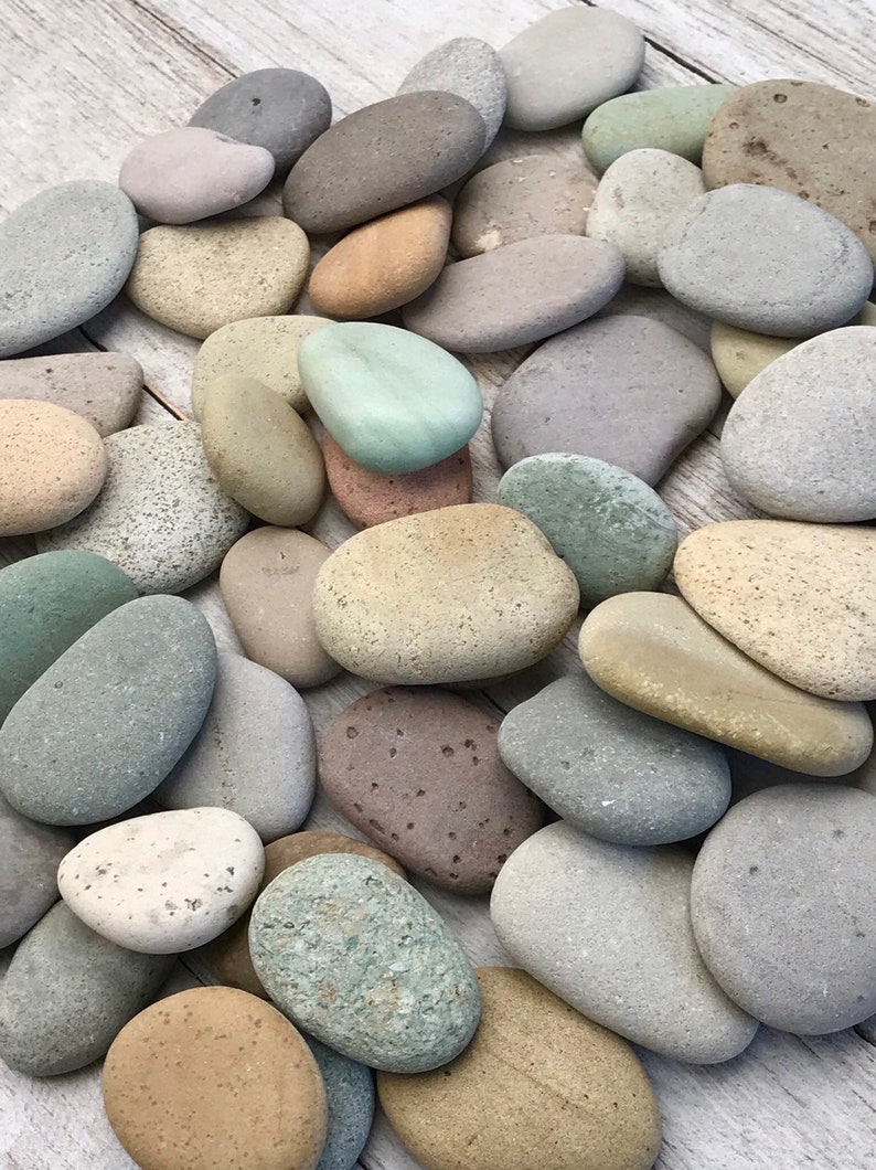 2 lbs Mosaic pebbles .75 to 2 Blessing stone Wedding Favor stone River rocks bulk Colorful stone Alaska River rocks Memorial image 6