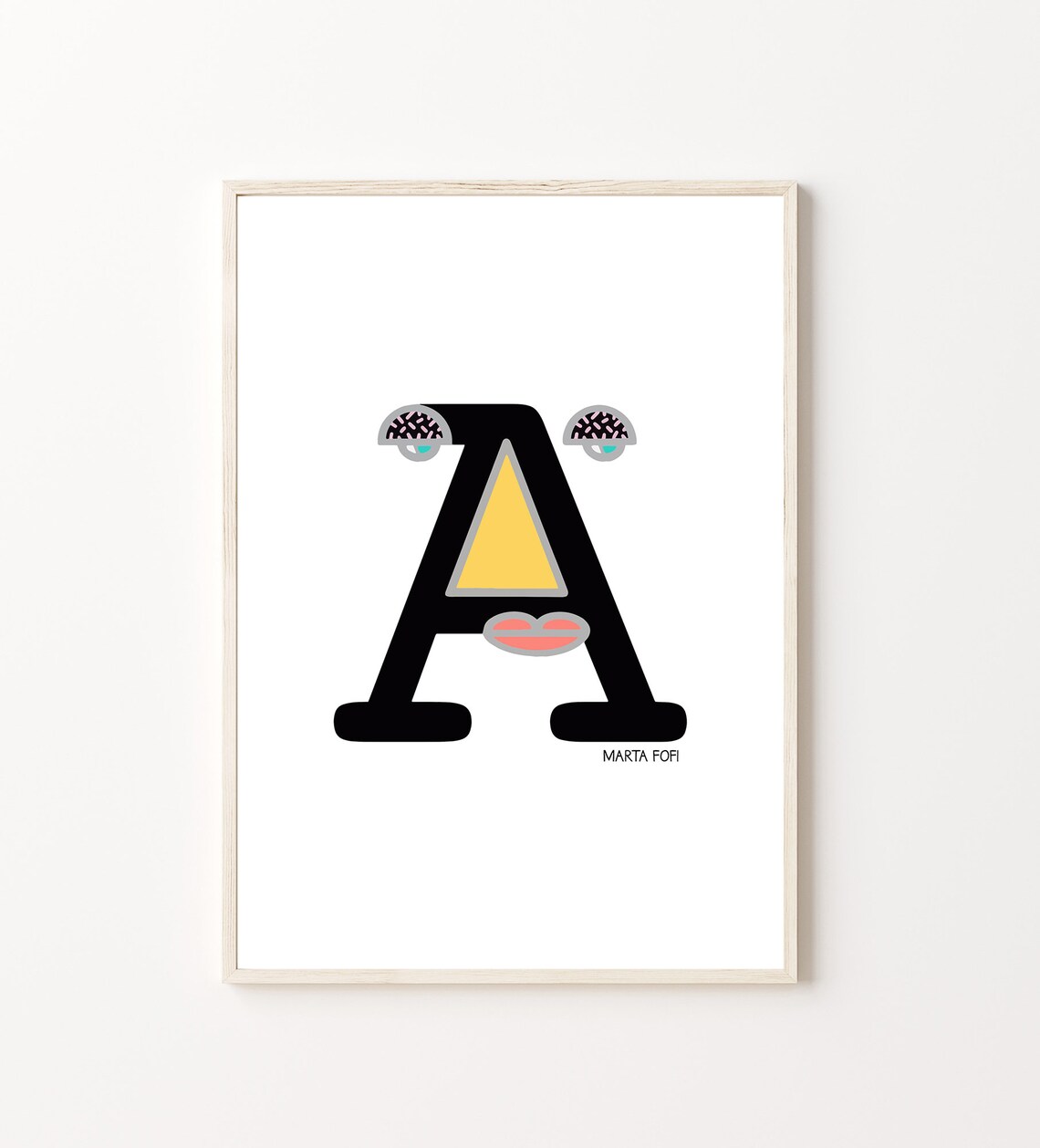 Alphabet Letter a Printable Letter Art Poster - Etsy