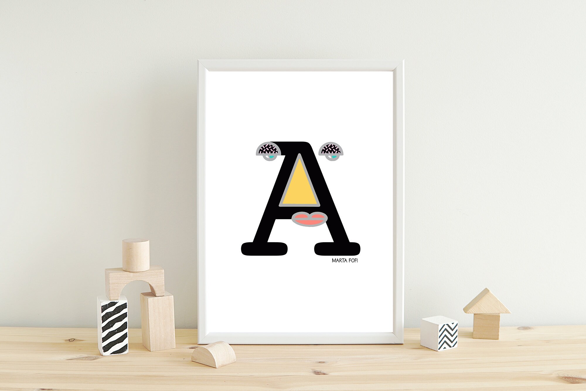 Alphabet Letter a Printable Letter Art Poster - Etsy