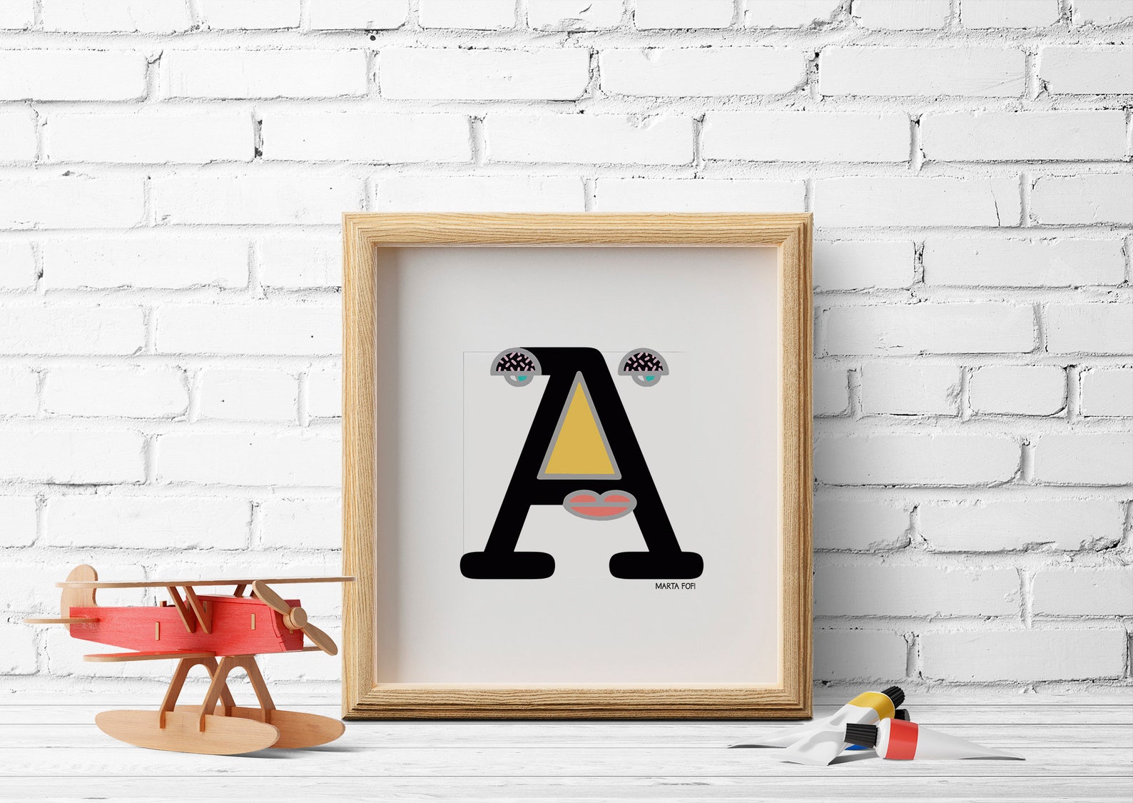 Alphabet Letter a Printable Letter Art Poster Etsy