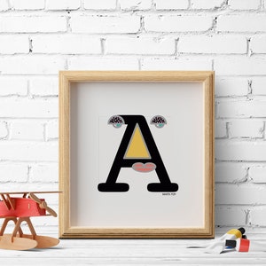 Alphabet Letter a Printable Letter Art Poster - Etsy