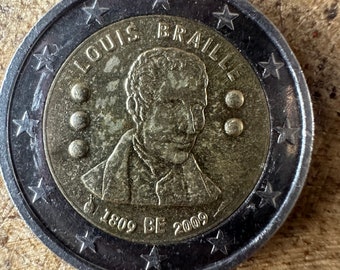 2 euro coin Louis Braille 2009 Belgium