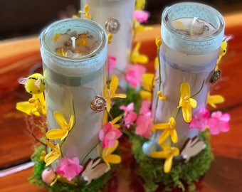 Ostara pagan sabbat altar candle