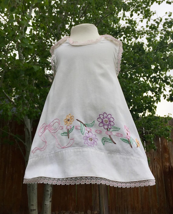 Flowers Pink Ribbon Pillowcase Dress Set - Etsy
