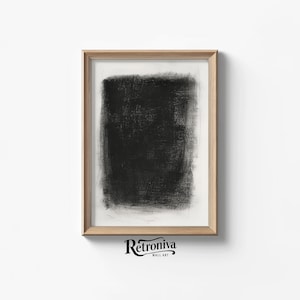 Abstrakte Kohle Skizze Zeichnung Kunstdruck | Abstrakte Skizze Minimalistische Wandkunst | Einfache abstrakte Kunst | Retroniva DRUCKBARE Kunst ABS-003