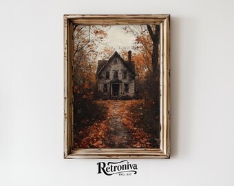 Kizbok Goldgerahmte Wandkunst – Vintage Ölgemälde Herbstlandschaft, 30,5 X 40,6 Cm