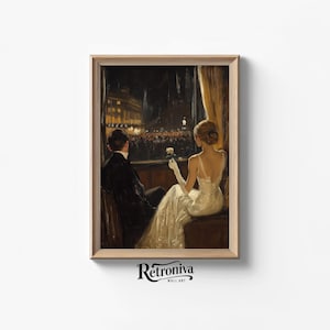 Moody Victorian Wedding Vintage Oil Painting | Romantic Couple Art Print Antique Love Wall Decor | Retroniva PRINTABLE Art CPL-014