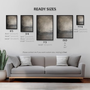 May include: Displaying the size of artworks in a home environment and showing the actual dimensions of the artworks.