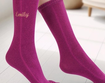Personalized Toe Socks: Custom Name Embroidery, Cotton Blend