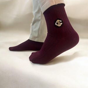 Monogram Groomsmen Socks Personalized, Personalized Embroidered Initials Groomsmen Socks,Wedding Groomsmen Gift,Monogram Custom Cotton Socks