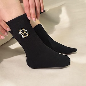 Monogrammed Bridesmaid Socks: Personalized Wedding Party Gift