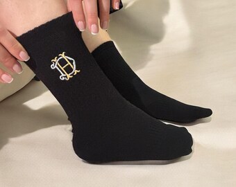 Monogrammierte Brautjungfer Socken: Personalisiertes Hochzeitsfest-Geschenk
