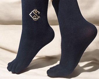 Calcetines bordados personalizados en mezcla de algodón suave, regalo personalizado