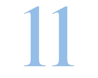 Numéros de table bleus français 11-20. Téléchargement numérique.