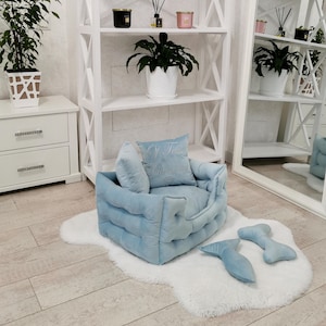 Scandinavian Design Dog Bed Personalized, Comfortable Handmade Dog Sofa, Modern Pet Bed Furniture for All Dogs, Various Colors Dog Beds