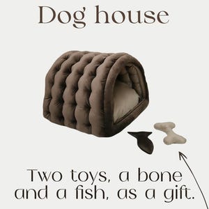 dog house and pillows