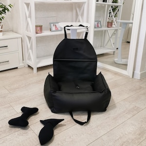 Luxury Dog car seat , puppy car bag, pet car journey bed, dog accessories supplies, small dog car carrier,eco leather car seat for tiny dog