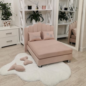 The best Gift for dog owener, Dog Bed, Dog Furniture Sofa, Tiny Dog Bed with Personalized Pillow, Dog Accessories and Supplies, cat bed