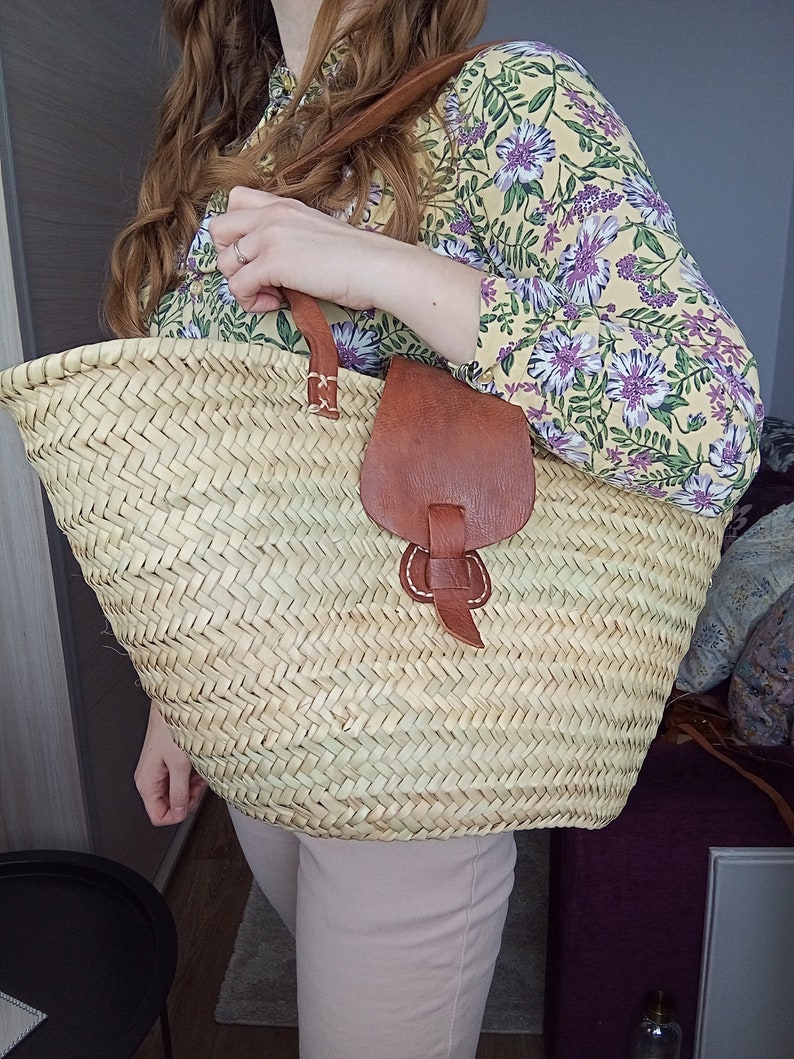 MAMA Raffia Basket Bag, Perfect for Shopping and the Beach - Etsy