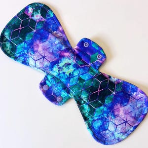 14 Inch Purple Matrix Cotton Jersey Post Partum Plus Pad with PUL Back - New Design! Reusable Period Pad, Sustainable Products