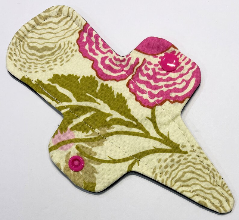 7.5 Inch Cotton Woven Thong Pantyliner with PUL Back image 1