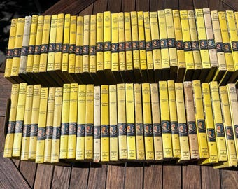 Nancy Drew matte yellow spine picture covers from 1970s Format 18 - choose titles needed for your collection.  Gift for mystery book lovers