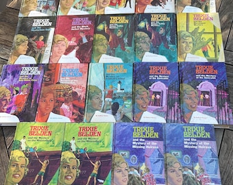 SHORT UGLY Trixie Belden hardcovers colorful 1970s cover illustration - take your pick of titles
